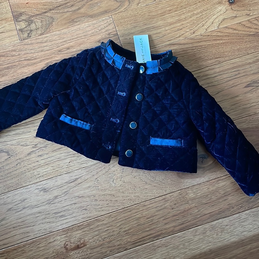 NWT Janie and Jack Velvet jacket